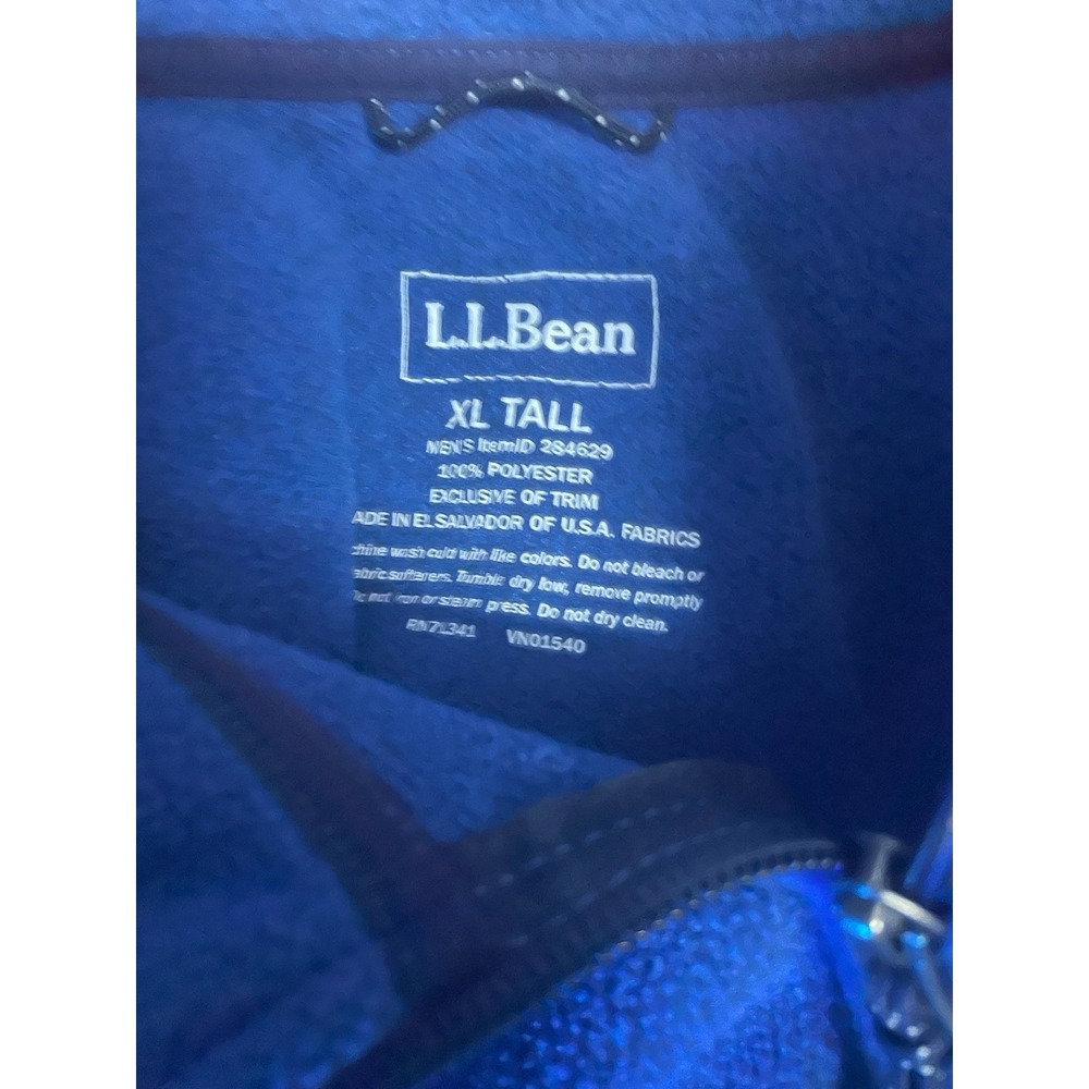 LL‎ Bean Mens XL Tall   Sweater Fleece Vest  Blue - Picture 6 of 6